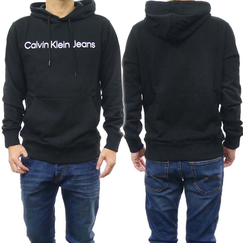 楽天TRE STYLE（カルバンクラインジーンズ）CALVIN KLEIN JEANS メンズプルオーバーパーカー J322551 ブラック /定番人気商品