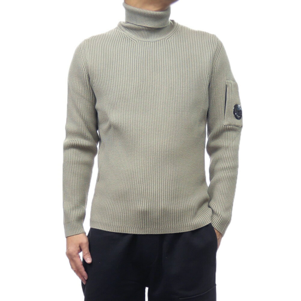 C.P. COMPANY シーピーカンパニー タートルネックニット セーター 17CMKN184A 006608A メンズ カーキ(4)