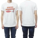 (ディーゼル)DIESEL メンズクルーネックTシャツ T-DIEGOR-C7 / A03842 0HAYU ホワイト