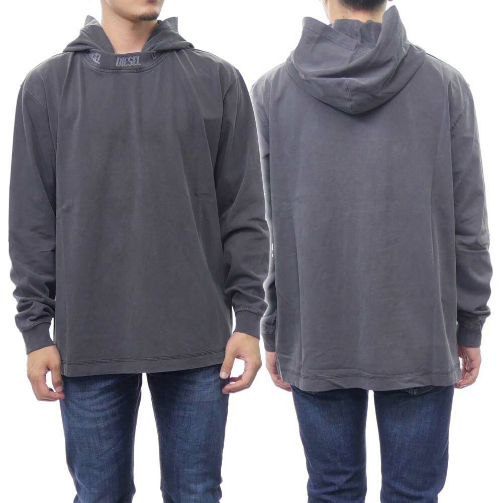 DIESEL ディーゼル プルオーバー パーカー A06264 0JFAX T-WAHOOD-E1 メンズ チャコールグレー