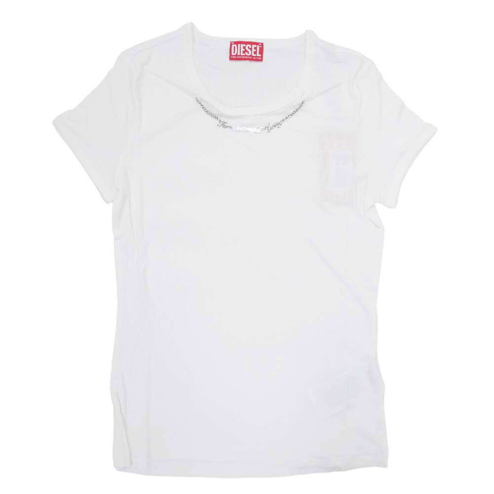 DIESEL ディーゼル クルーネック Tシャツ A12037 0BLAN T-MATIC レディース ホワイト