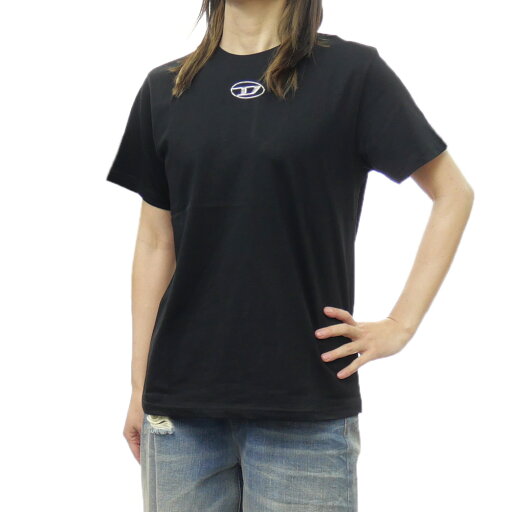 DIESEL ディーゼル クルーネックTシャツ A16841 0CLBR T-REGS-OD-Q1 レディース ブラック DIESEL ディーゼル クルーネックTシャツ A16841 0CLBR T-REGS-OD-Q1 レディース ブラック