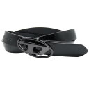 DIESEL ディーゼル レザー ベルト X09727 P1660 B-1DRW20 レディース ブラック(4)