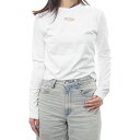 DIESEL ディーゼル レディースクルーネックロングTシャツ A19348 0CLBR / T-UNCUTE-LONG-LS-OD ホワイト 2025秋冬新作(4)