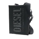 DIESEL ディーゼル 2way PHONE ポーチ X10343 P8078 DSL 3D MINI CROSSBODY X メンズ ブラック 2025秋冬新作