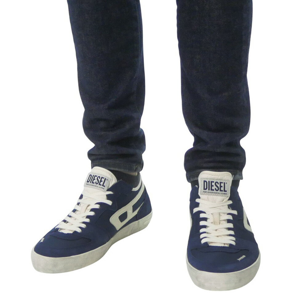 DIESEL ディーゼル メンズローカットスニーカー Y03489 P8119 / S-LEROJI D-1 LOW ネイビー 2025秋冬新作