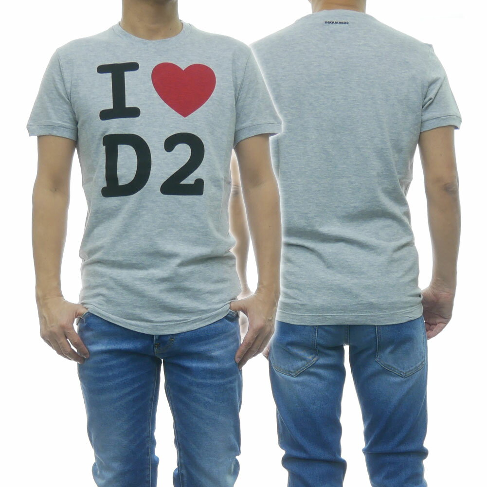 (ディースクエアード)DSQUARED2 メンズクルーネックTシャツ S74GD0670 S22146 グレー