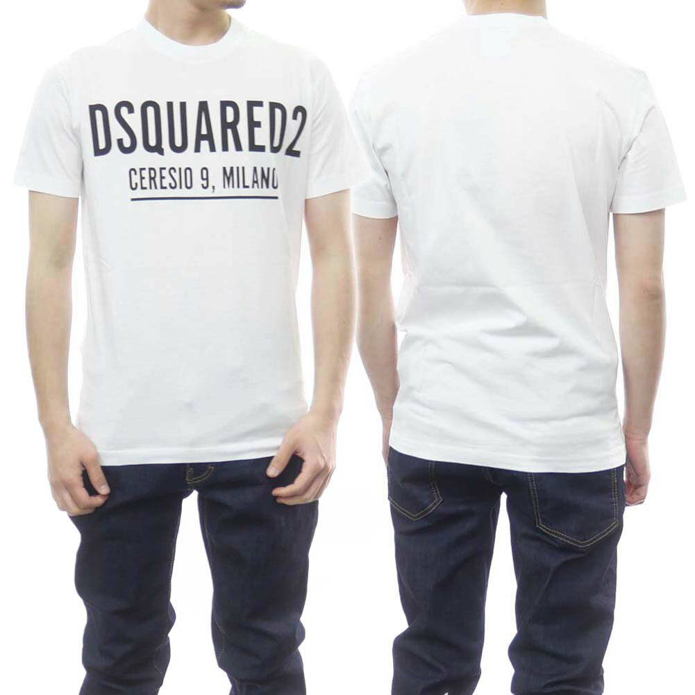 (ディースクエアード)DSQUARED2 メンズクルーネックTシャツ S71GD1058 S23009 ホワイト