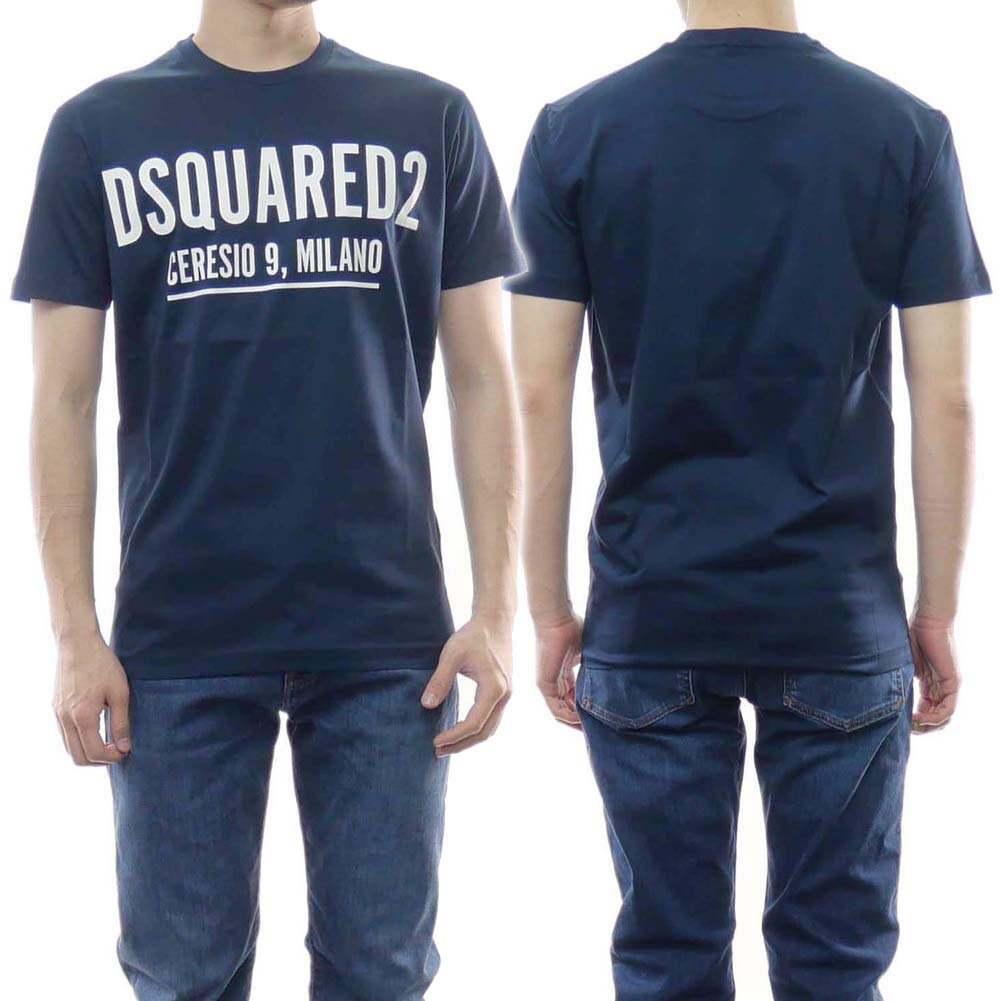 (ディースクエアード)DSQUARED2 メンズクルーネックTシャツ S71GD1058 S23009 ネイビー