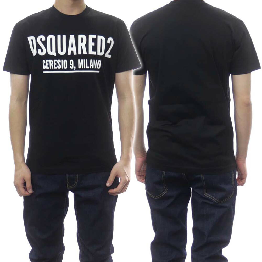 (ディースクエアード)DSQUARED2 メンズクルーネックTシャツ S71GD1058 S23009 ブラック