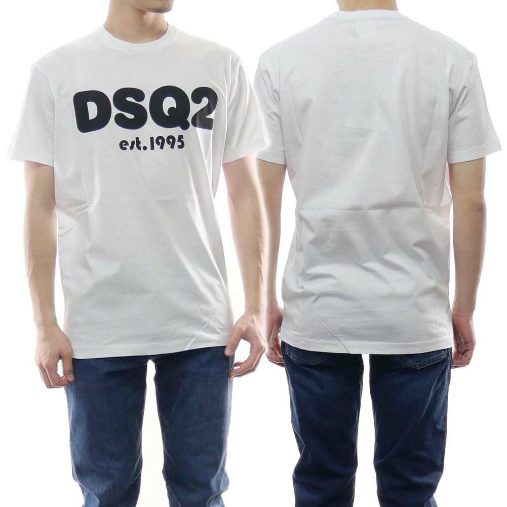 (ディースクエアード)DSQUARED2 メンズクルーネックTシャツ S74GD1086 S23099 ホワイト