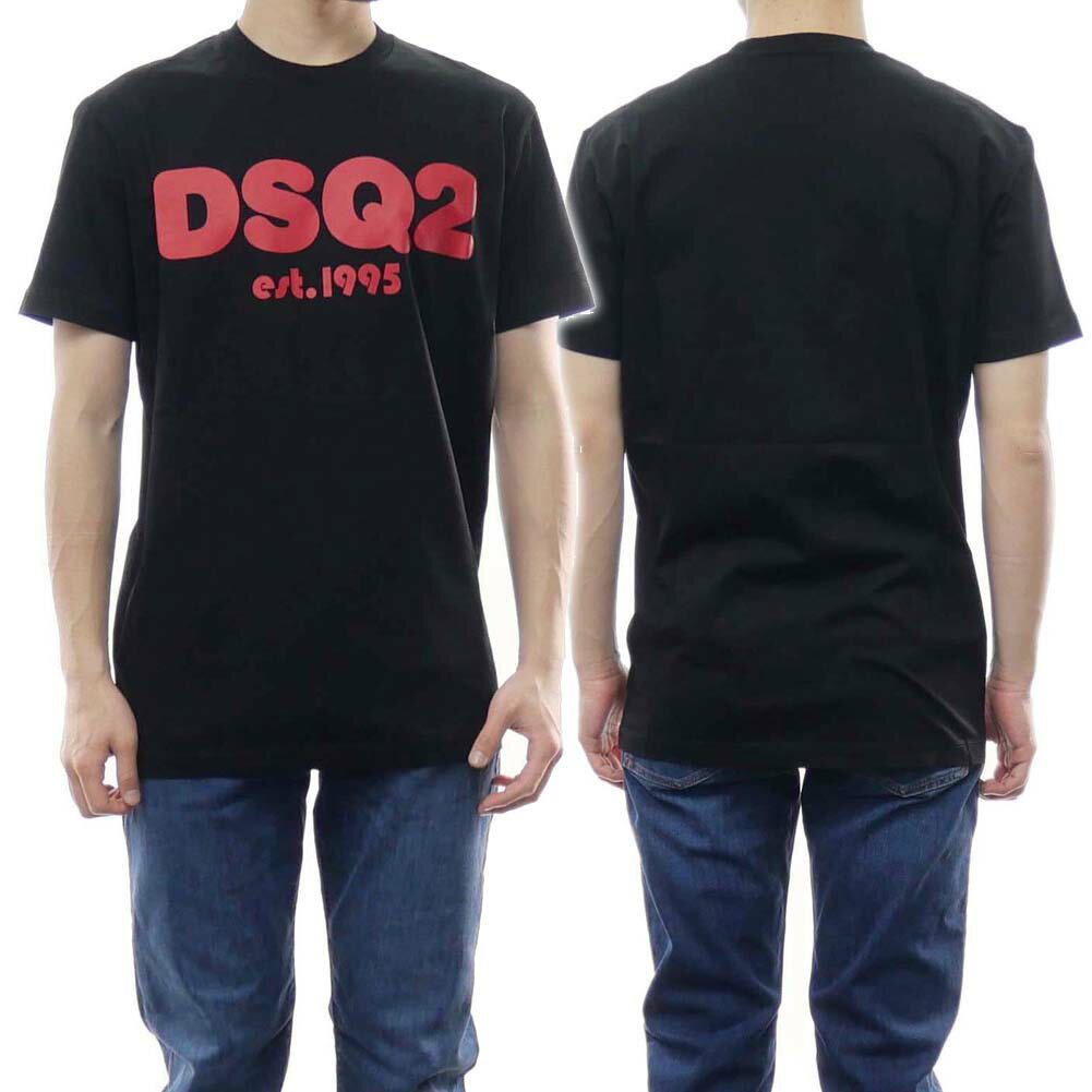 (ディースクエアード)DSQUARED2 メンズクルーネックTシャツ S74GD1086 S23099 ブラック