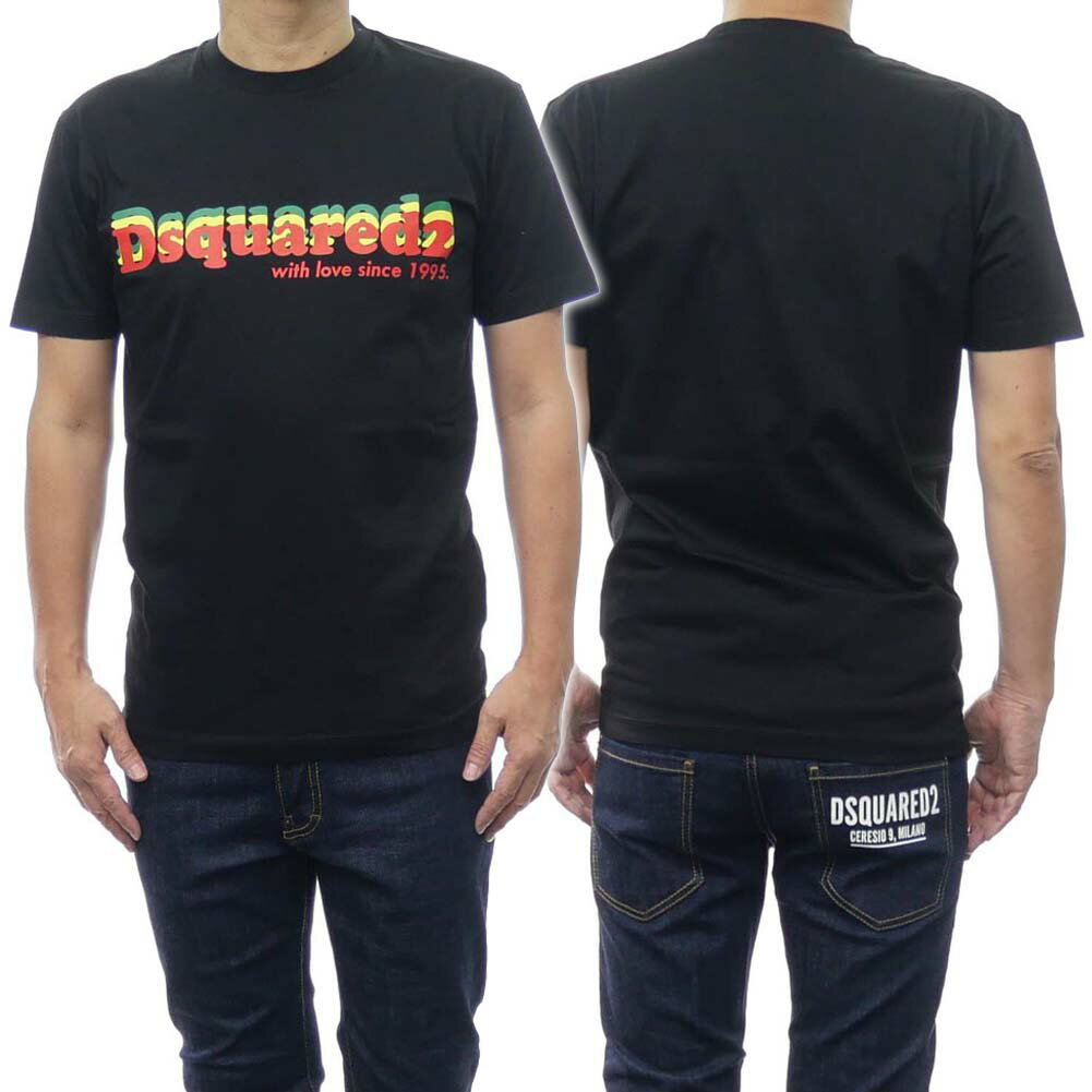 (ディースクエアード)DSQUARED2 メンズクルーネックTシャツ S71GD1253 S23009 ブラック