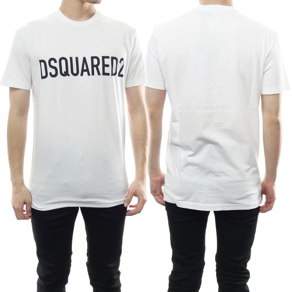 (ディースクエアード)DSQUARED2 メンズクルーネックTシャツ S74GD1126 S24321 ホワイト