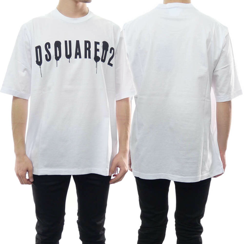 (ディースクエアード)DSQUARED2 メンズクルーネックTシャツ S71GD1268 S22427 ホワイト