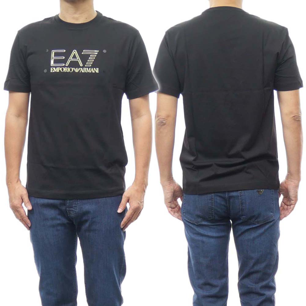 (エンポリオアルマーニ)EMPORIO ARMANI EA7 メンズクルーネックTシャツ 3RPT20 PJM9Z ブラック