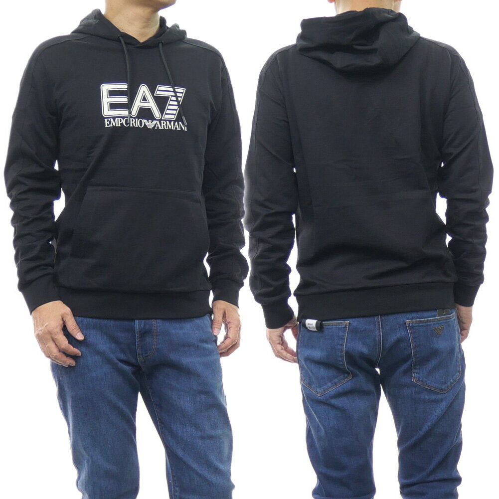 EMPORIO ARMANI エンポリオアルマーニ EA7 プルオーバー パーカー 6DPM62 PJVRZ メンズ ブラック