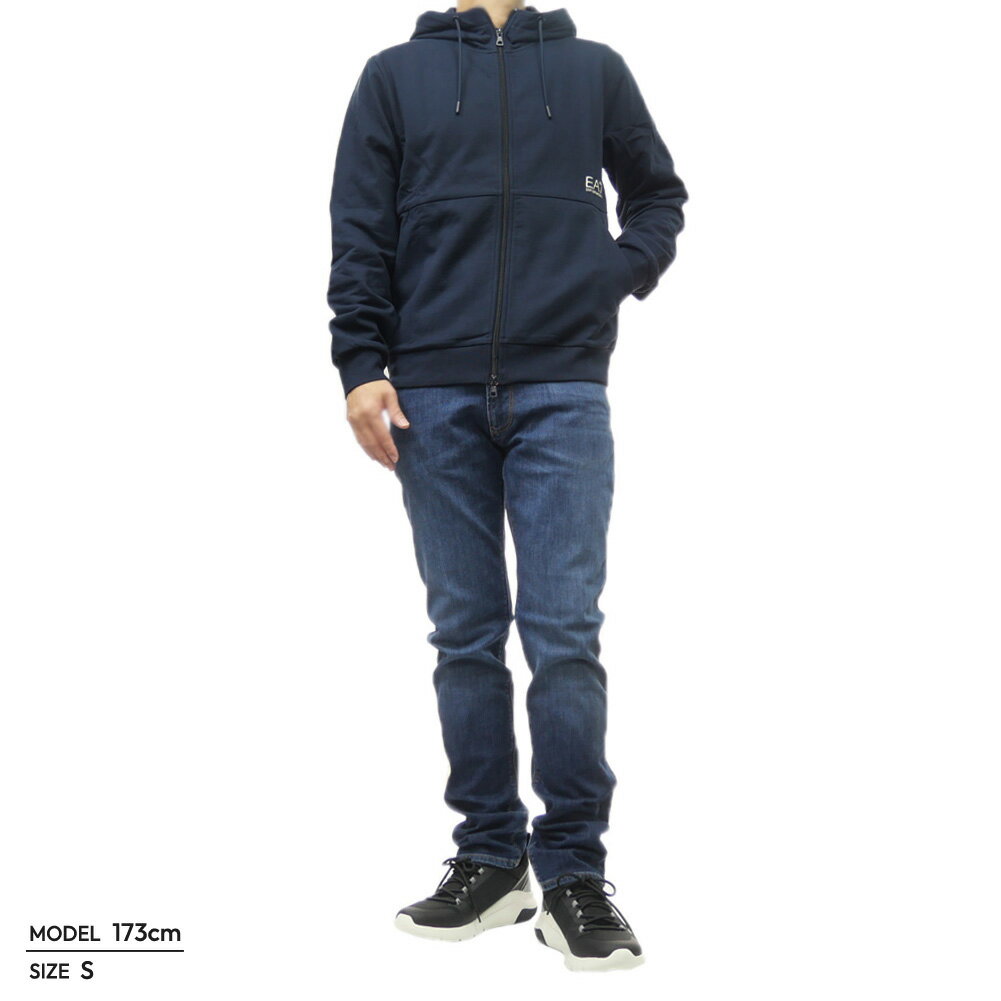 EMPORIO ARMANI エンポリオアルマーニ EA7 ジップアップパーカー 7M000001 AF11971 メンズ ネイビー