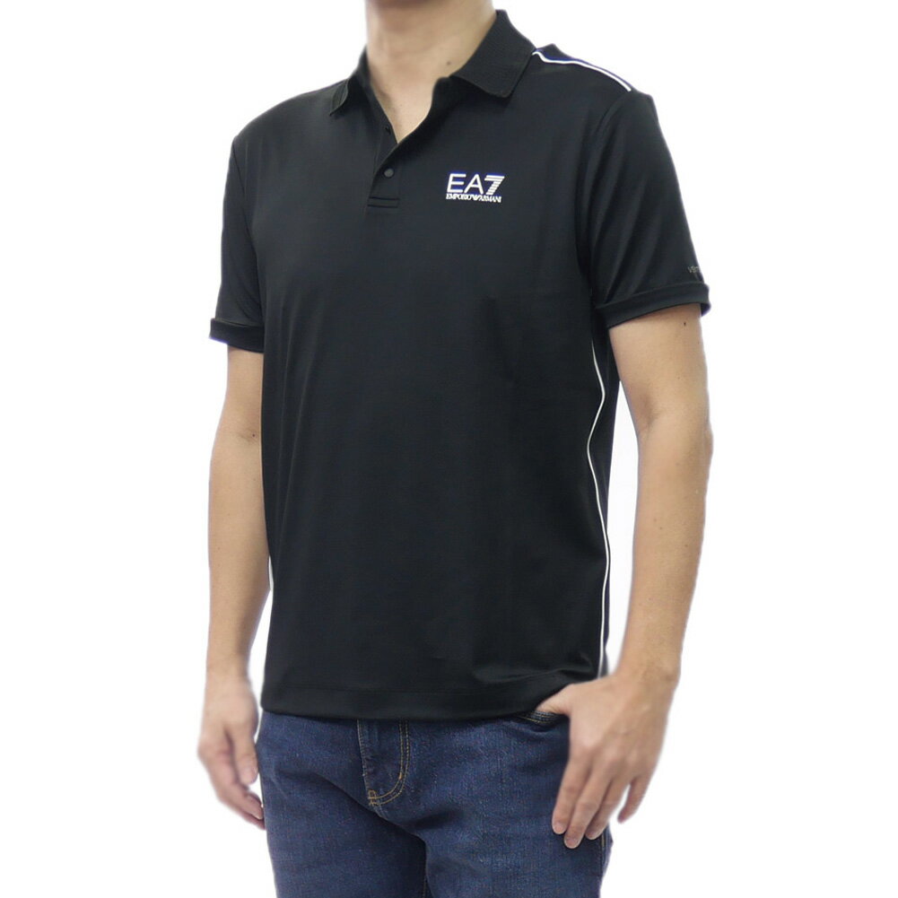 EMPORIO ARMANI エンポリオアルマーニ EA7 ポロシャツ 7M001524 AF22175 メンズ ブラック 2026春夏新作