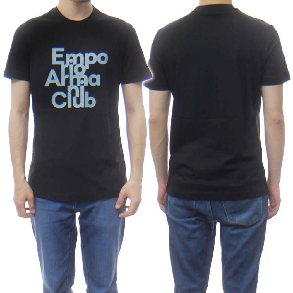 (エンポリオアルマーニ)EMPORIO ARMANI メンズクルーネックTシャツ 3L1TFC 1JPZZ ブラック