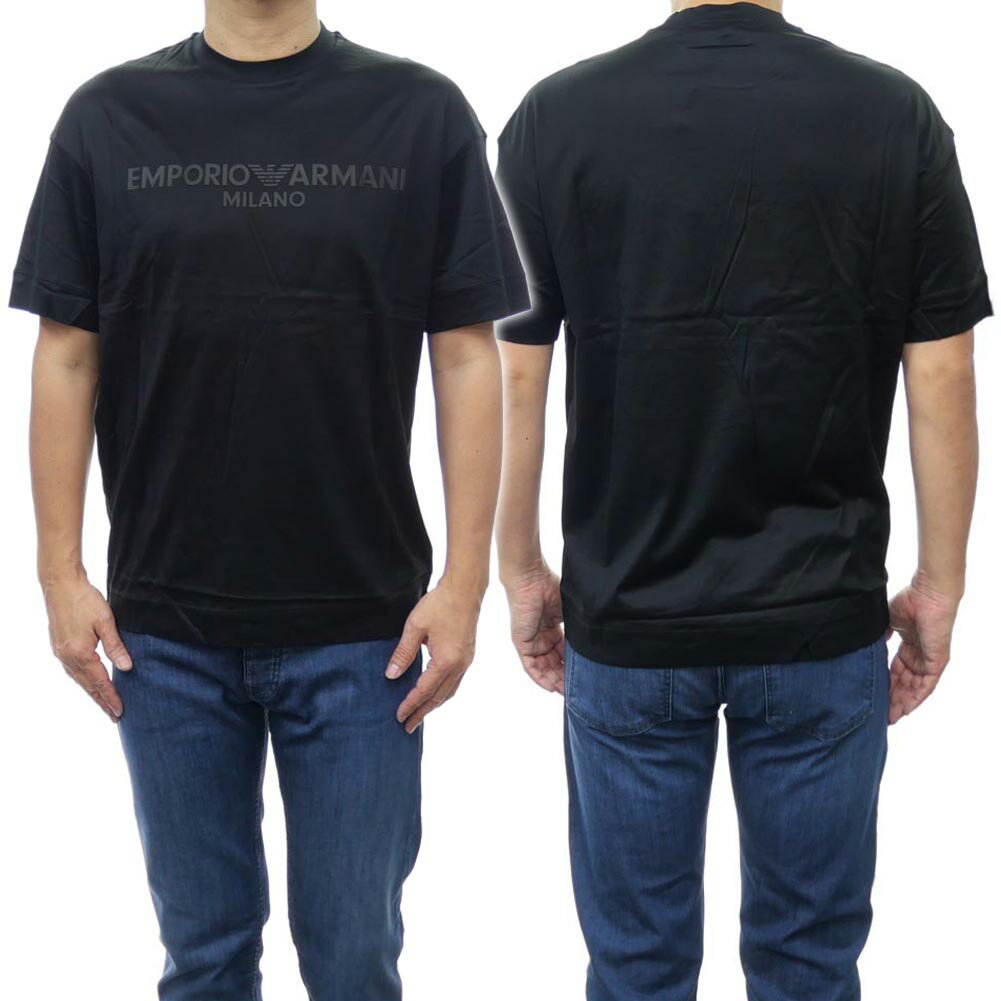 (エンポリオアルマーニ)EMPORIO ARMANI メンズクルーネックTシャツ 3R1TDF 1JUVZ ブラック