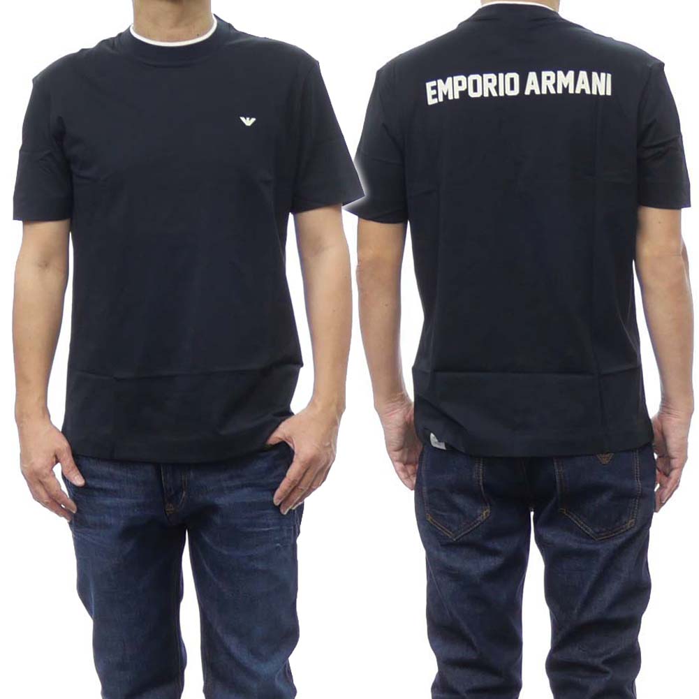 (エンポリオアルマーニ)EMPORIO ARMANI メンズクルーネックTシャツ 3D1T73 1JPZZ ネイビー /2024春夏新作