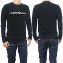 (エンポリオアルマーニ)EMPORIO ARMANI メンズクルーネックロングTシャツ 8N1TN8 1JPZZ ブラック /定番人気商品