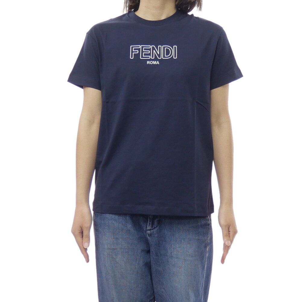Rakuten - FENDI フェンディ クルーネック Tシャツ JUI202 7AJ キッズ レディース ネイビー