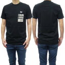 (フレッドペリー)FRED PERRY メンズクルーネックTシャツ M5621 / SOUNDWAVE PATCH T-SHIRT ブラック