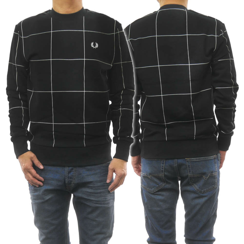 (tbhy[) FRED PERRY Yg[i[ M6545 / GRID DETAIL SWEAT SHIRT ubN