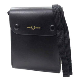 (フレッドペリー) FRED PERRY メンズショルダーバッグ BURNISHED LEATHER POUCH / L4331 ブラック /定番人気商品