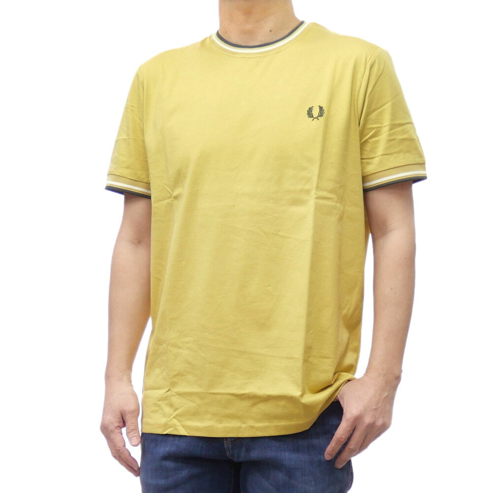 FRED PERRY フレッドペリー クルーネック Tシャツ M1588 TWIN TIPPED T