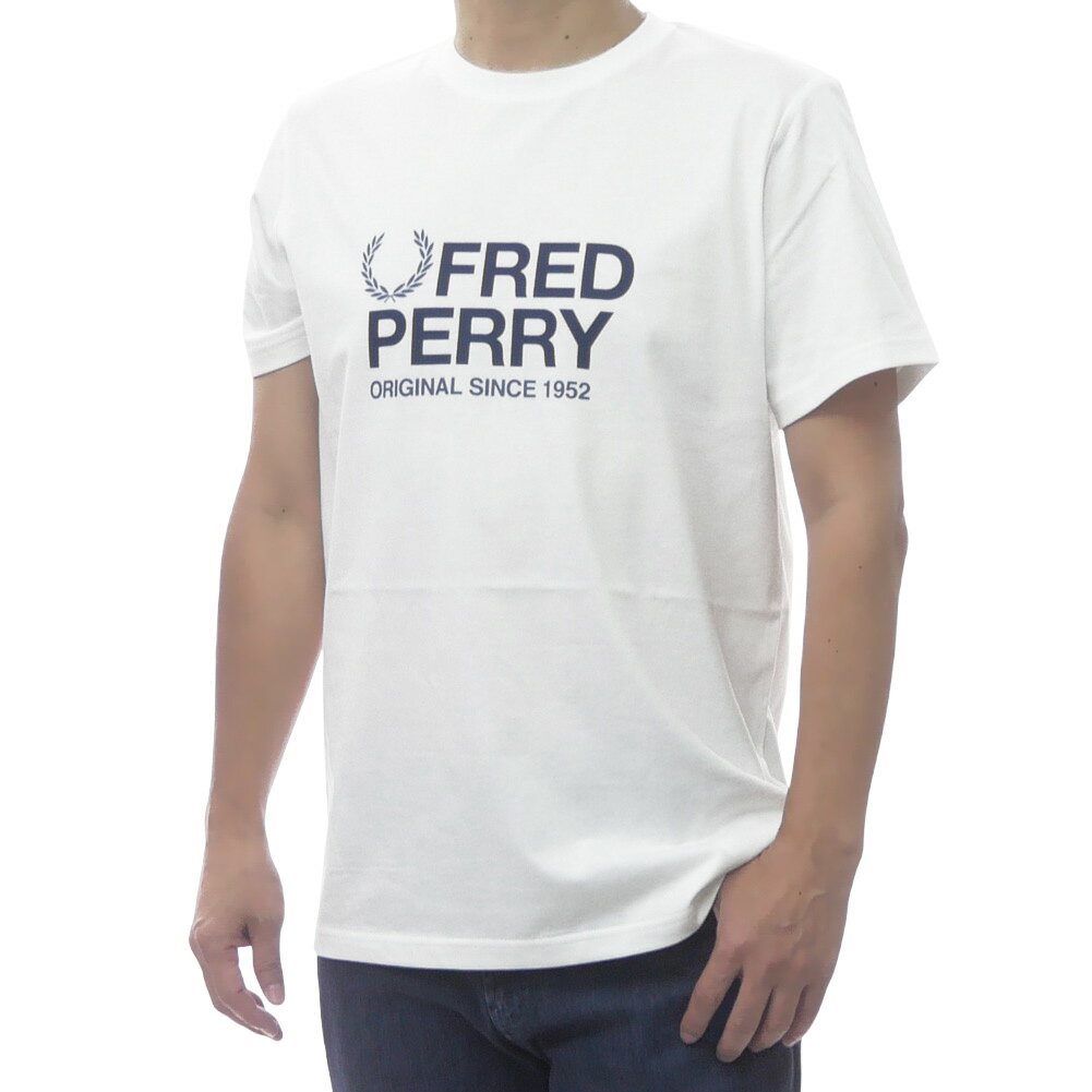 Rakuten - FRED PERRY フレッドペリー クルーネック Tシャツ M2406 / ORIGINAL GRAPHIC T-SHIRT メンズ ホワイト 2026春夏新作