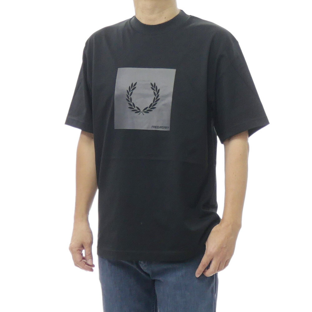 Shirts, T-Shirts - FRED PERRY フレッドペリー クルーネック Tシャツ M2404 / BOX GRAPHIC T-SHIRT メンズ ブラック 2026春夏新作
