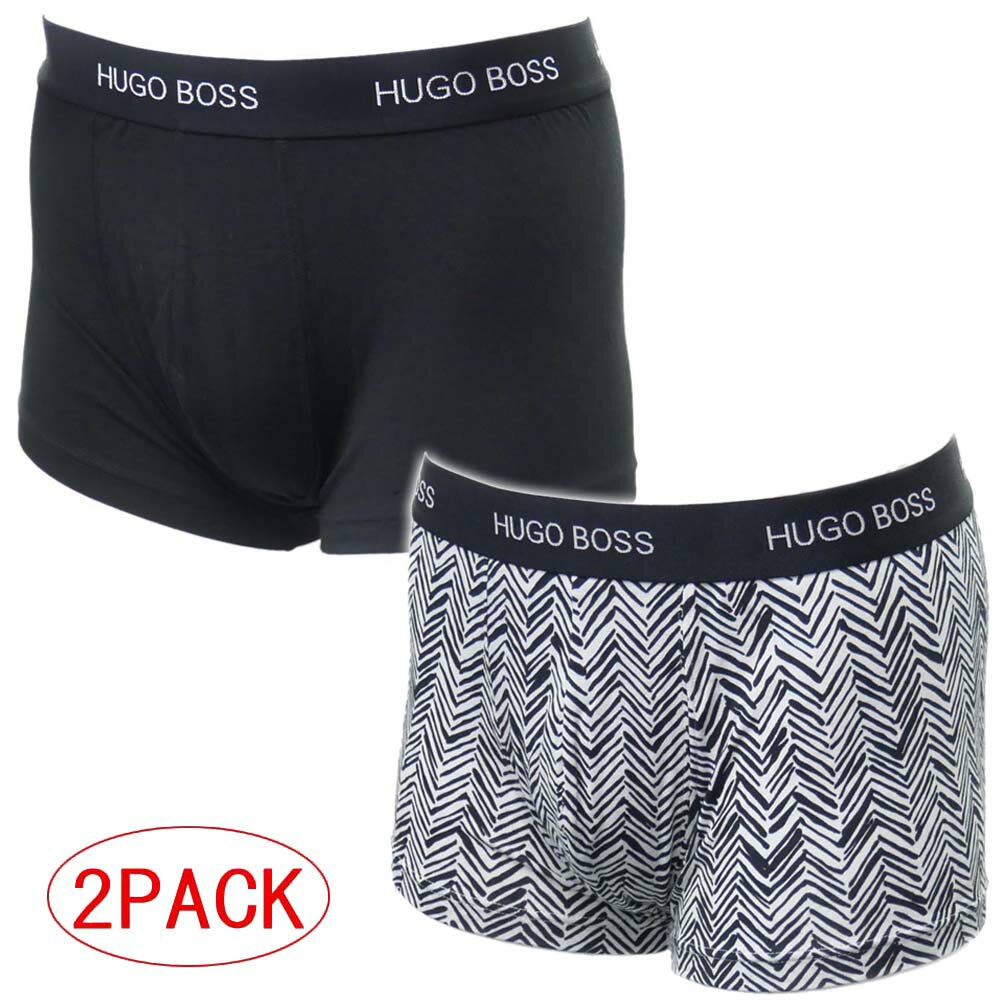 HUGO BOSS (ヒューゴボス)HUGO BOSS アンダーウェア メンズボクサーパンツ 2PACK / 50464433 10229161 ブラック×ホワイト