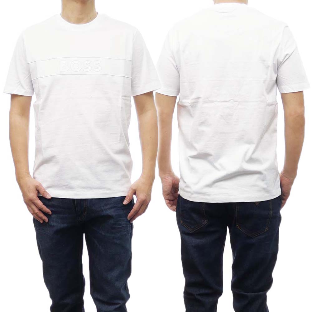 ヒューゴボス HUGO BOSS メンズクルーネックTシャツ 50511049 10254095 / Fashion T-Shirt ホワイト /2024春夏新作