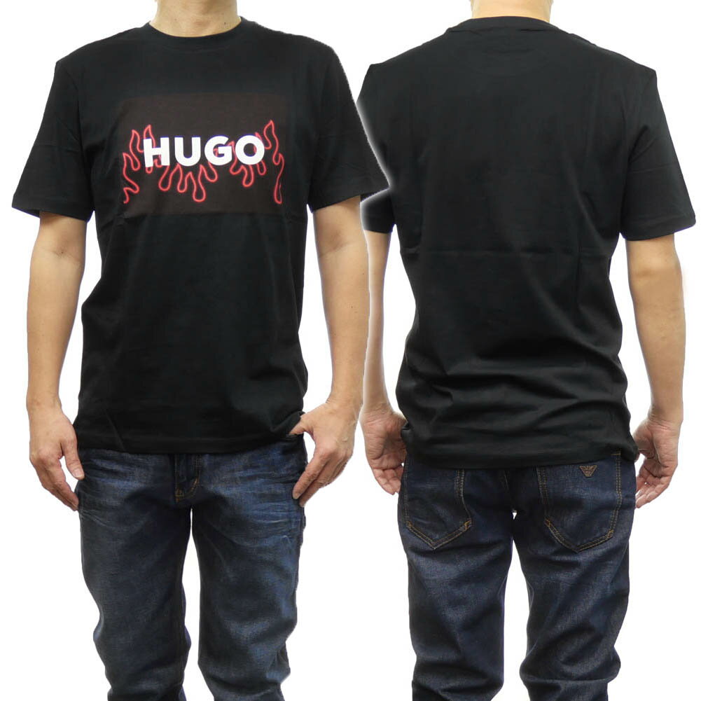 (ヒューゴボス) HUGO・HUGO BOSS メンズクルーネックTシャツ 50506989 10233396 / Dulive_U241 ブラック /2024春夏新作