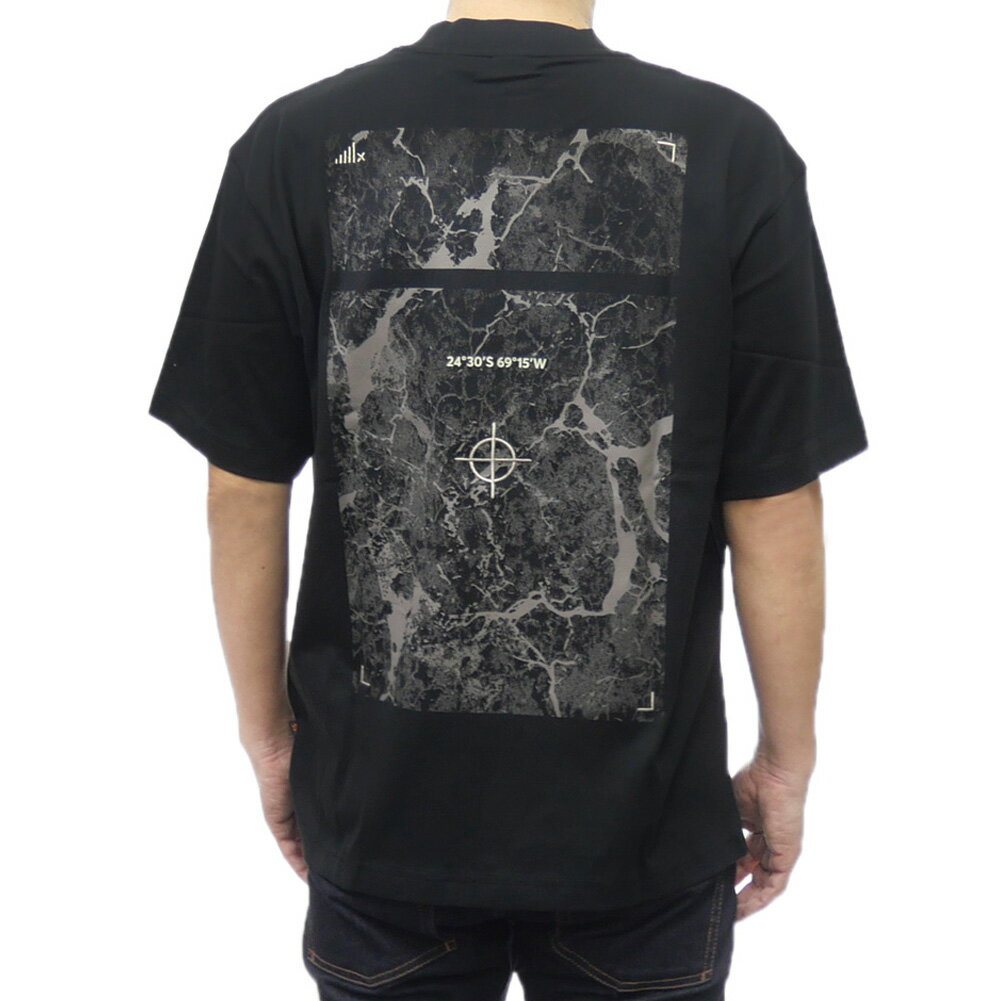 HUGO BOSS ヒューゴボス クルーネック Tシャツ 50539188 10263047 Te Nowhere 半袖 バックプリント ブランド ロゴ カジュアル スポーティ コットン 大きいサイズ メンズ ブラック