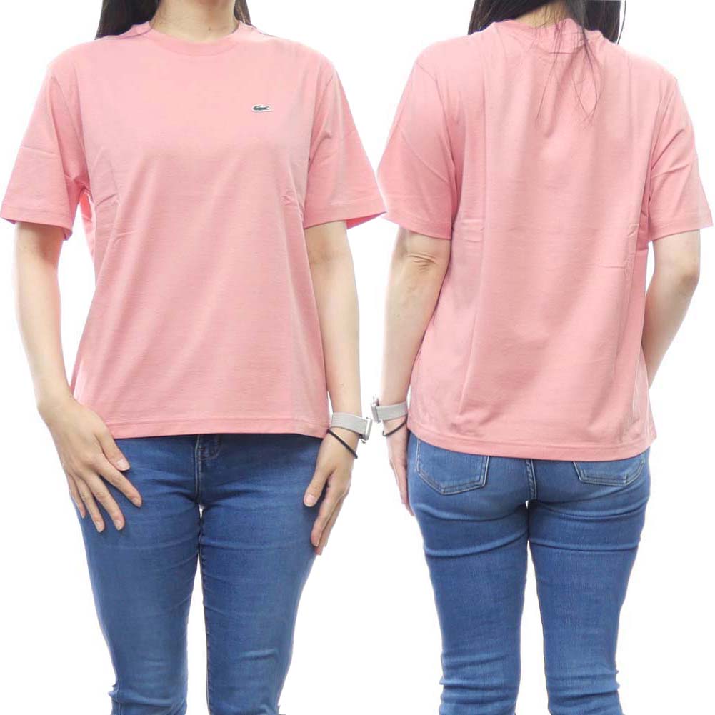 LACOSTE ラコステ クルーネック Tシャツ TF7215 レディース ピンク