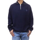 MAISON KITSUNE メゾンキツネ ハーフジップセーター LM00807 KT1093 FOX HEAD HALF ZIP KNIT メンズ ネイビー(4)