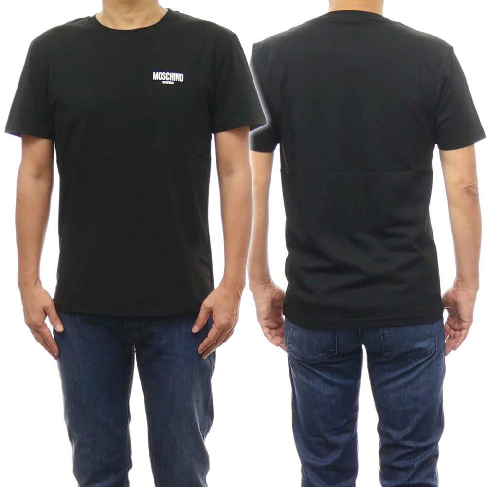 モスキーノ Tシャツ メンズ (モスキーノアンダーウェア)MOSCHINO UNDERWEAR メンズクルーネックTシャツ V3A0781 9411 ブラック