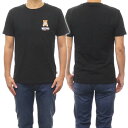 モスキーノ Tシャツ メンズ (モスキーノアンダーウェア)MOSCHINO UNDERWEAR メンズクルーネックTシャツ V1A0784 4410 ブラック
