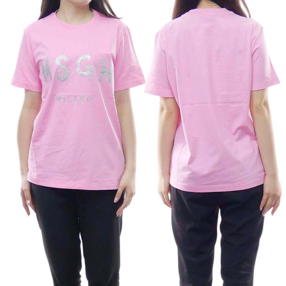 MSGM エムエスジーエム レディース クルーネック Tシャツ 3441MDM510G 237002 ピンクのサムネイル