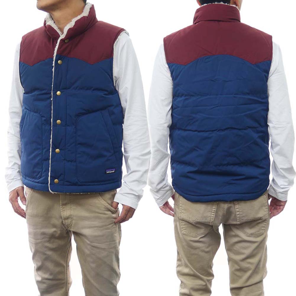 パタゴニア ダウンベスト メンズ (パタゴニア)PATAGONIA メンズダウンベスト 27588/MEN’S REVERSIBLE BIVY DOWN VEST（メンズリバーシブルビビーダウンベスト） TIDB レッド×ブルー /定番人気商品