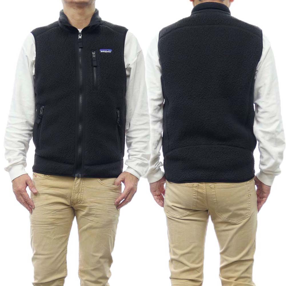 (パタゴニア)PATAGONIA メンズフリースベスト 22821/MEN’S RETRO PILE VEST（メンズレトロパイルベスト） BLK ブラック /2024春夏新作