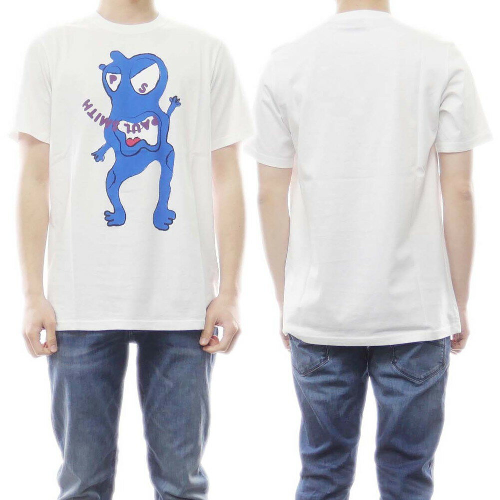 (ポールスミス)PS PAUL SMITH メンズクルーネックTシャツ M2R 011R HP3191 ホワイト