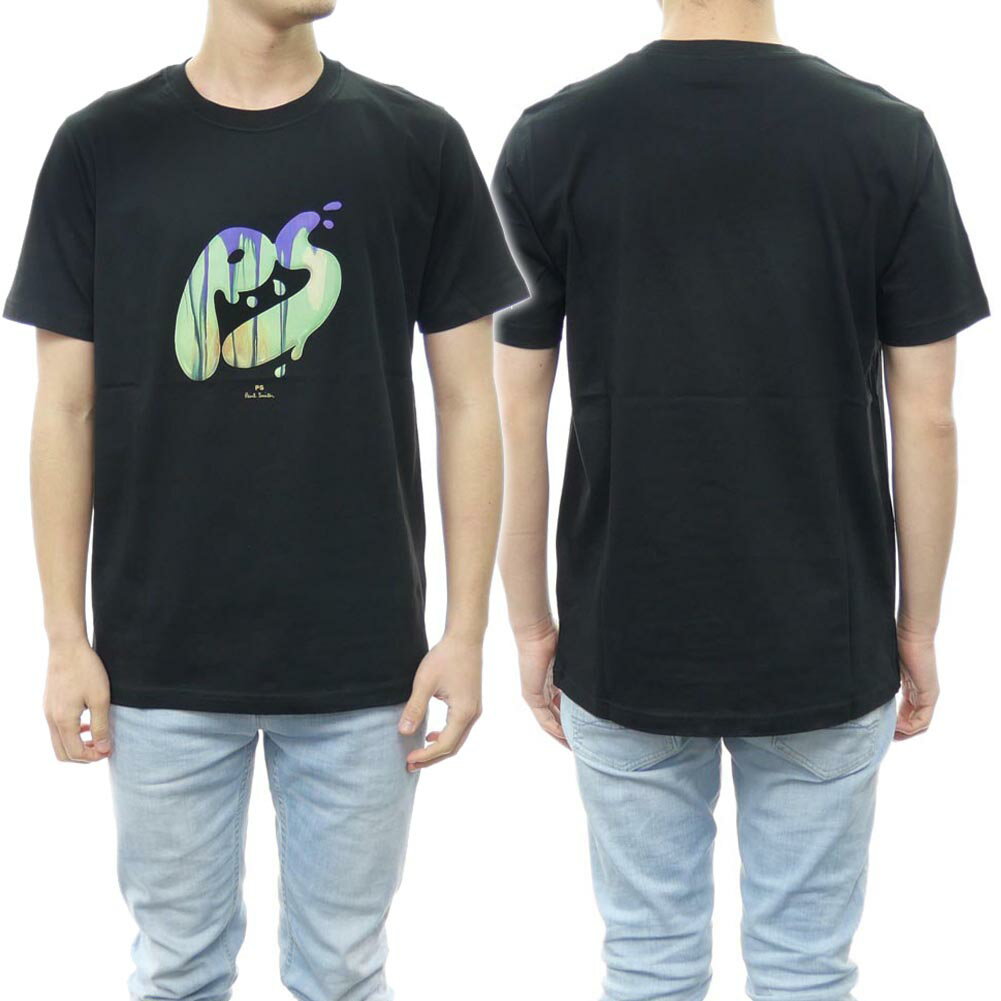 (ポールスミス)PS PAUL SMITH メンズクルーネックTシャツ M2R 011R KP3719 ブラック