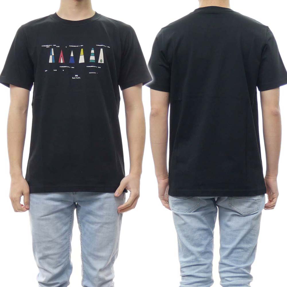 (ポールスミス)PS PAUL SMITH メンズクルーネックTシャツ M2R 011R KP3793 ブラック