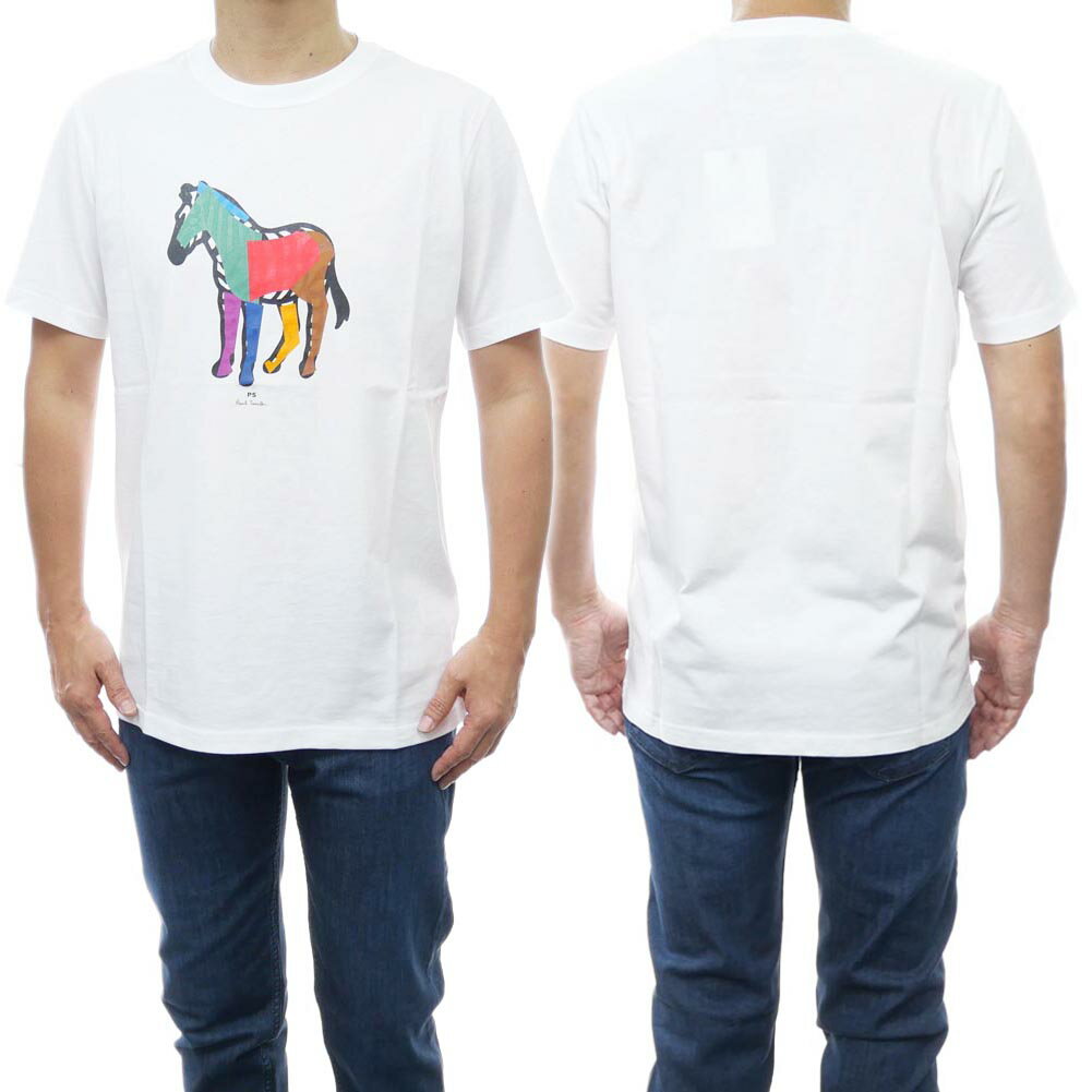 (ポールスミス)PS PAUL SMITH メンズクルーネックTシャツ M2R 011R KP3848 ホワイト