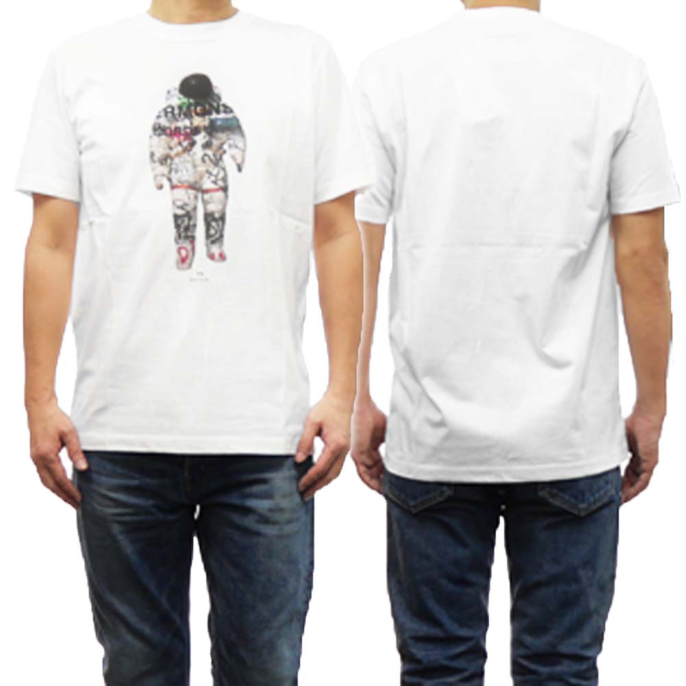 (ポールスミス) PS PAUL SMITH メンズクルーネックTシャツ M2R 011R MP4445 ホワイト /2024春夏新作